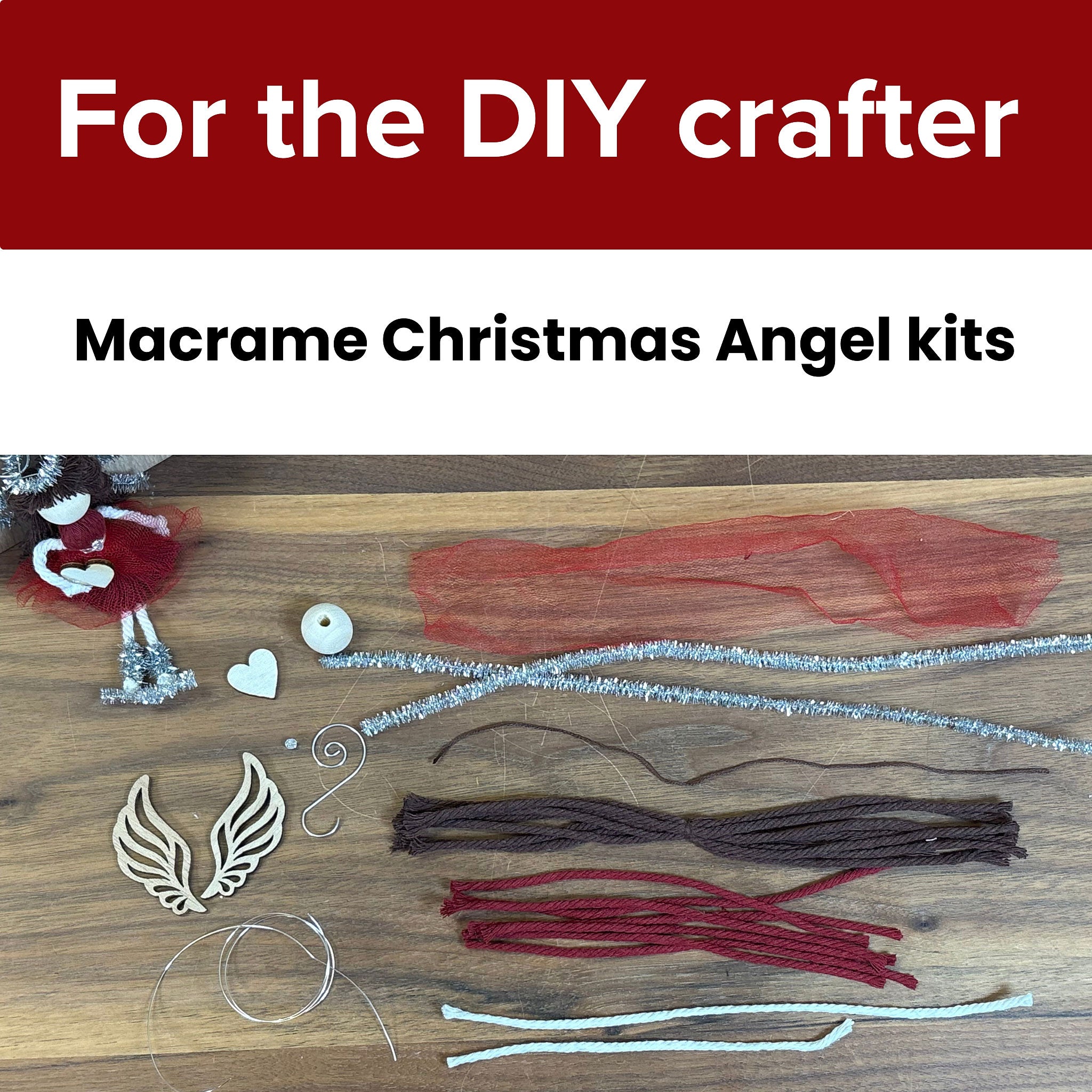 DIY Macrame Christmas Angel Kit