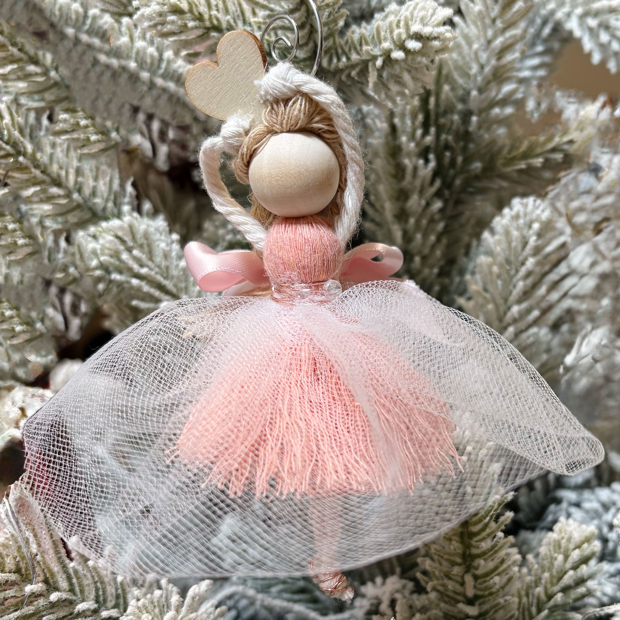 Macrame Christmas Angel - Ballet dancer